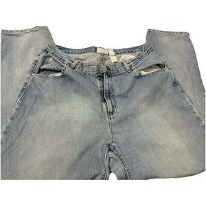 Vintage 90's Liz Claiborne Lizwear Mom Jeans Size 16 Light Wash Denim 100 Cot